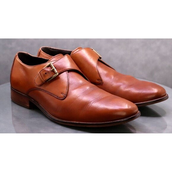 Cole Haan Men\'s Monk Strap Dress Shoes Size 13 M Leather Tan C11826 main image 7